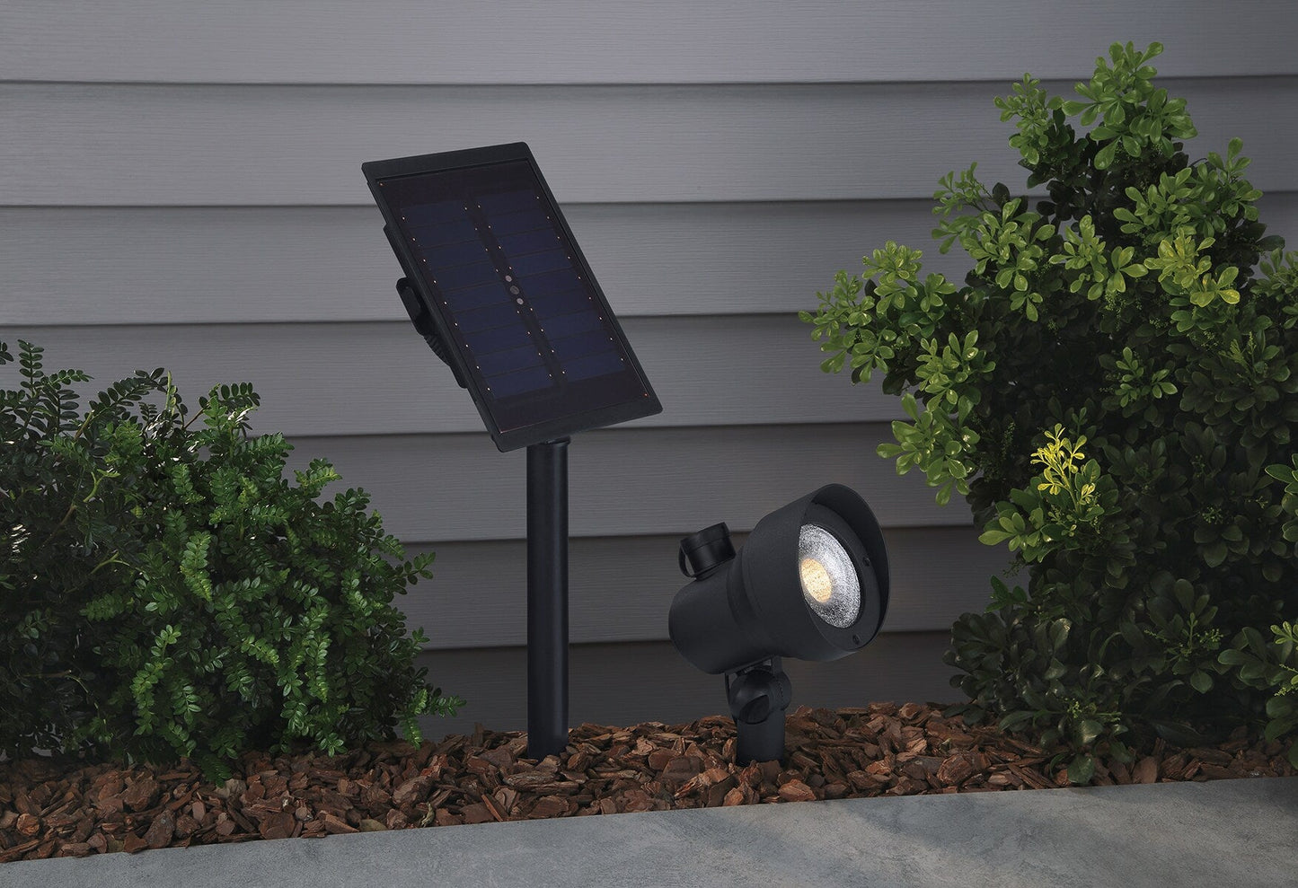 Portfolio 90-Lumen Black Solar LED Landscape Flood Light