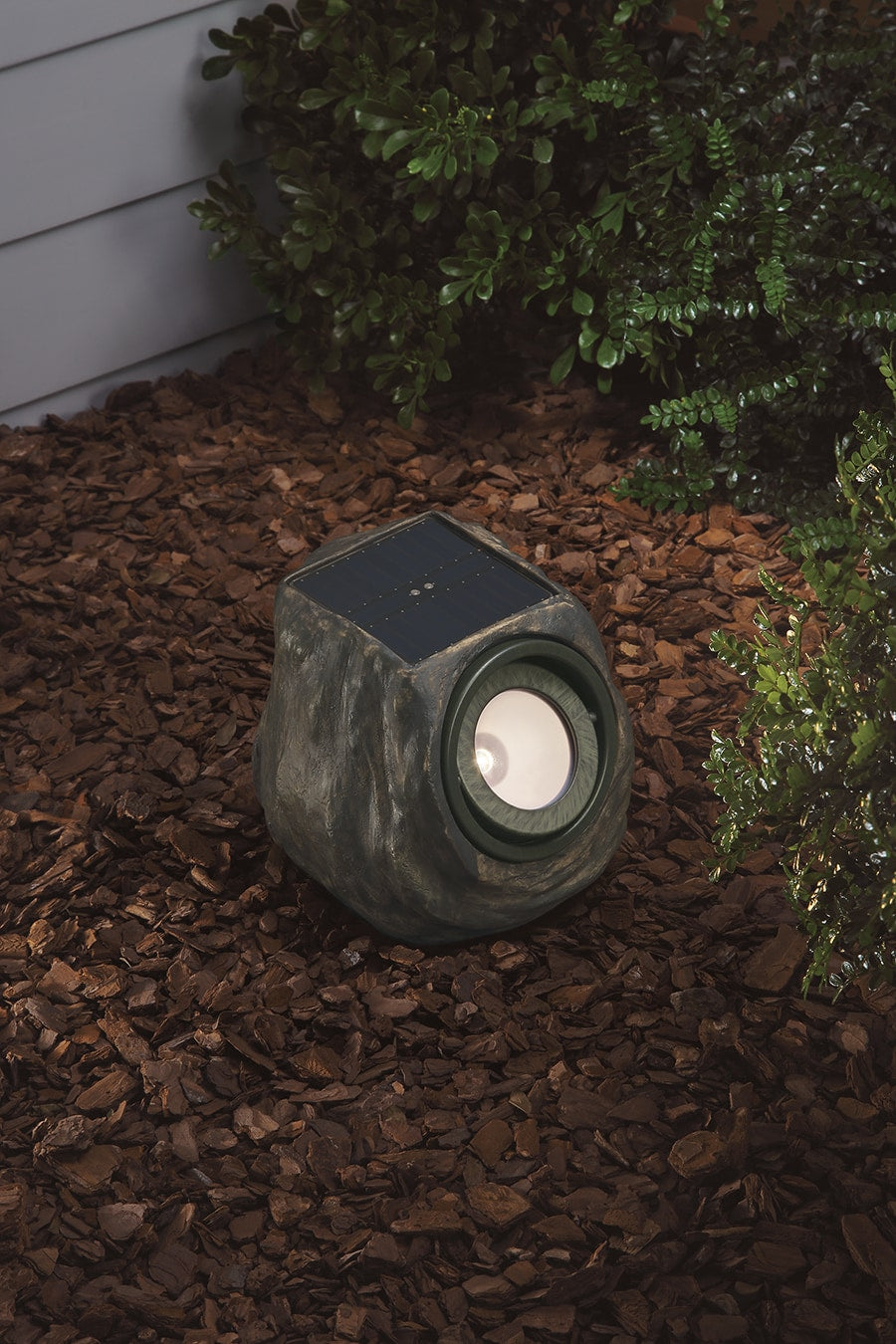 Portfolio 30-Lumen Grey Solar LED Landscape Flood Light