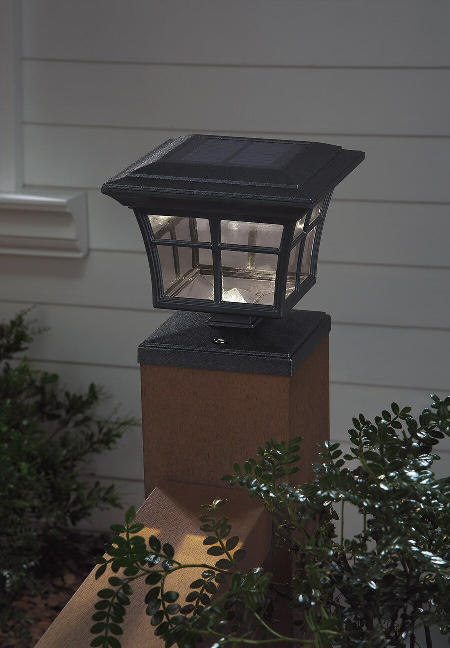 Portfolio 12X Brighter 14.4-Lumen Black Solar Integrated LED Path Light, 2-Pack