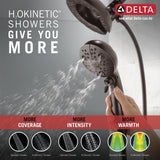 Delta In2ition with H2Okinetic Venetian Bronze 5‑Spray Dual/Combo Shower Head, 6.875‑in Round, 1.75‑GPM (6.6‑LPM)