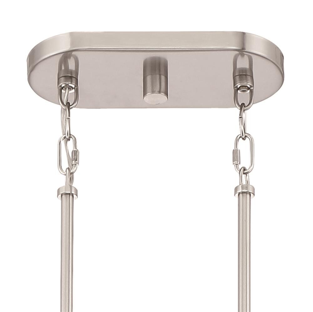 Quoizel Soho Brushed Nickel Transitional Kitchen Island Light, 33.125-in Width