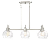 Quoizel Soho Brushed Nickel Transitional Kitchen Island Light, 33.125-in Width