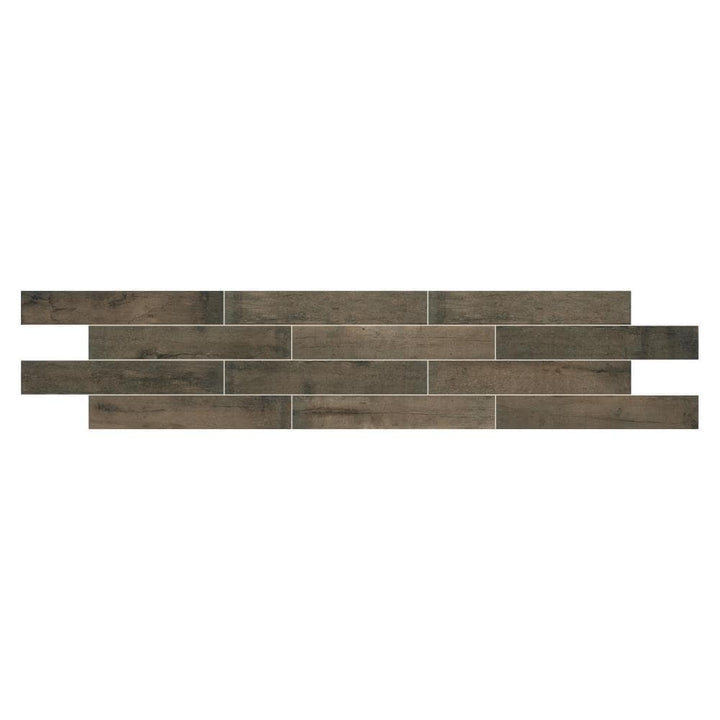 Daltile Historic Bridge Old Hollow 6-in x 36-in Glazed Porcelain Wood look Floor and Wall Tile product image