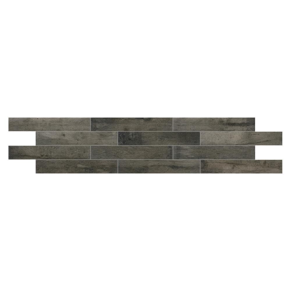 Daltile Historic Bridge Old Forge 6-in x 36-in Glazed Porcelain Wood Look Floor and Wall Tile product image