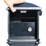 Lewiston Bronze Post Mount Locking Insert Mailbox with decorative Ornate Base and Horsehead Finial - Super Arbor