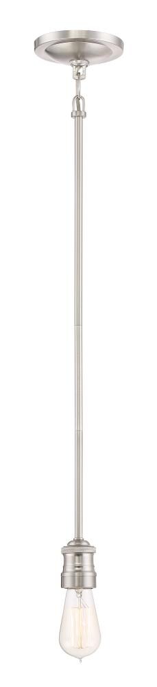 Quoizel Soho Brushed Nickel Industrial Clear Glass Bowl Pendant Light