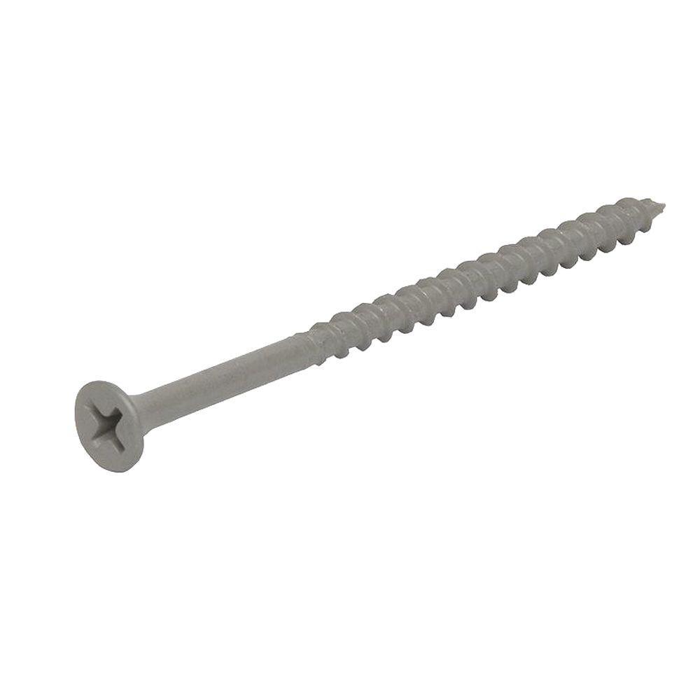#6 x 1-5/8 in. Philips Bugle-Head Coarse Thread Sharp Point Polymer Coated Exterior Screw (1 lb./Pack)