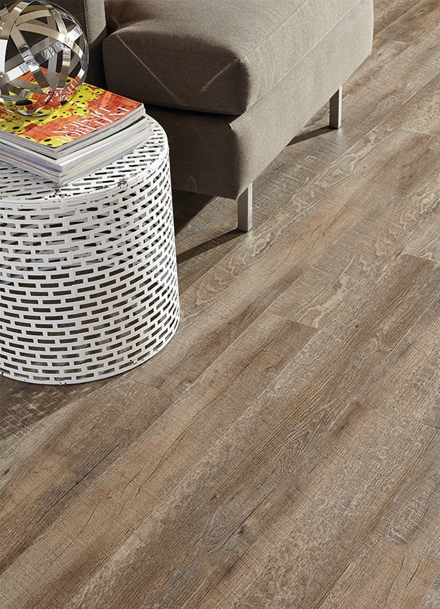 Style Selections Driftwood 6-in W x 36-in L x 2-mm Peel-and-Stick Vinyl Plank Flooring, 3-mil Wear Layer (1.5-sq ft Piece)
