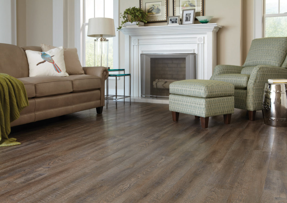 Style Selections Driftwood 6-in W x 36-in L x 2-mm Peel-and-Stick Vinyl Plank Flooring, 3-mil Wear Layer (1.5-sq ft Piece)