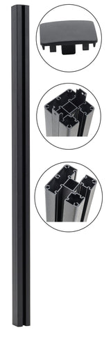 Infinity Euro 8-ft H Black Composite Fence with Post Cap