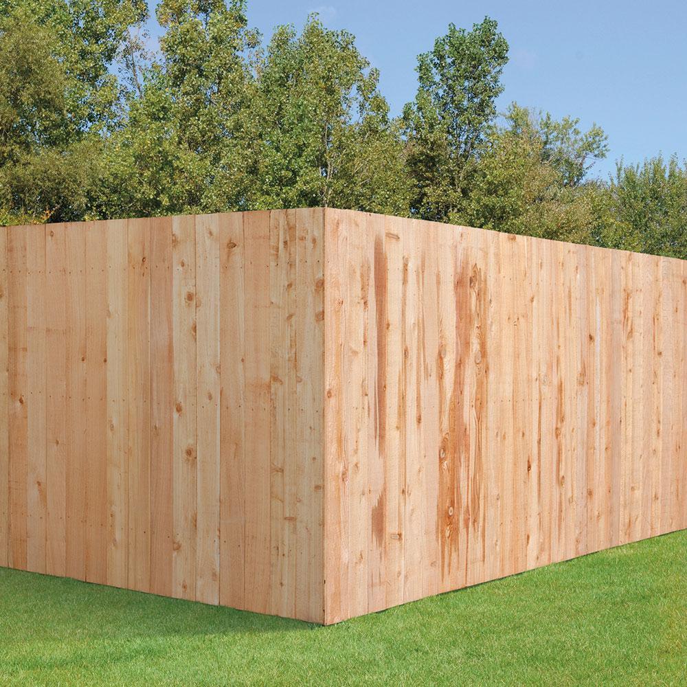 5/8 in. x 6 in. x 6 ft. Western Red Cedar Flat Top Fence Picket (16-Pack) - Super Arbor
