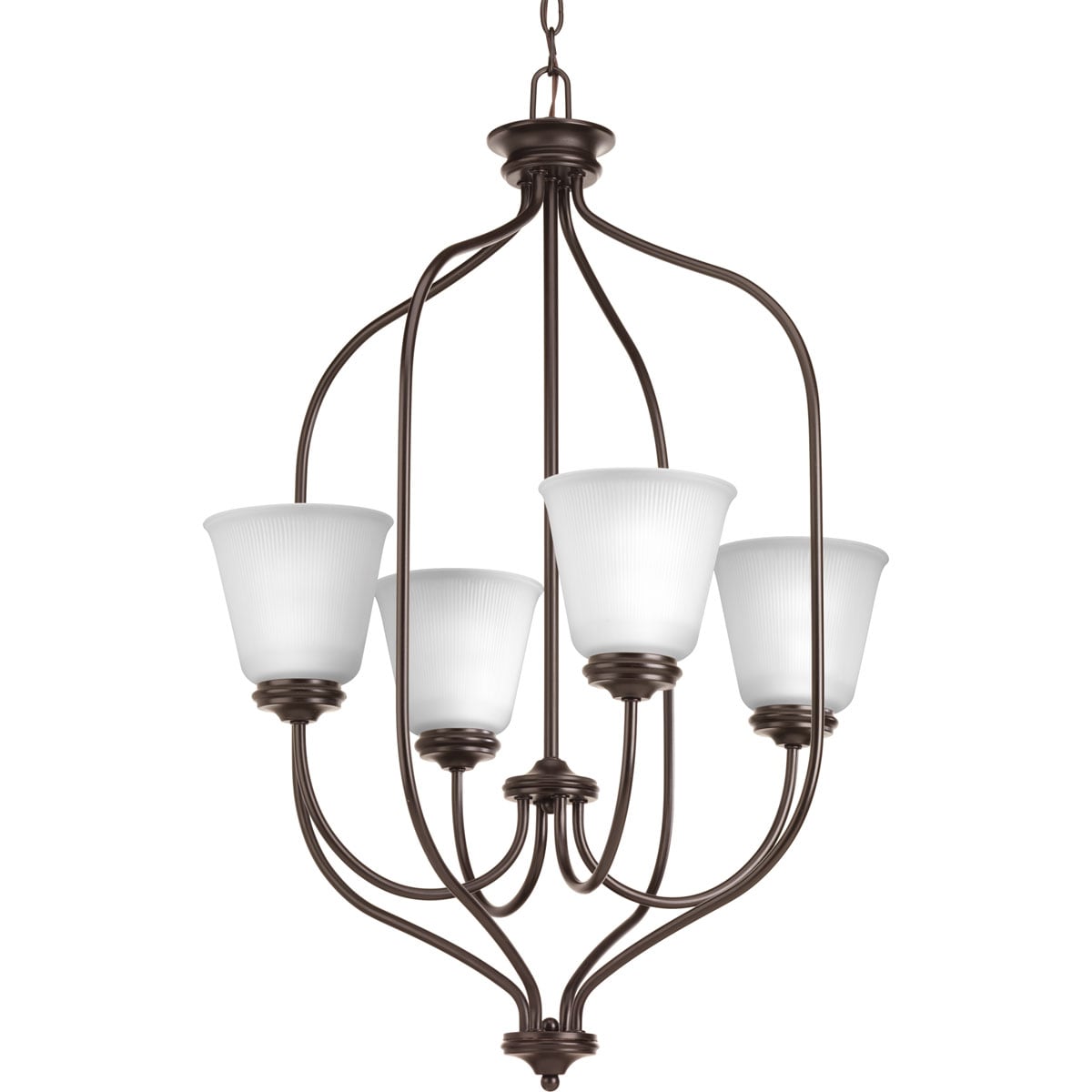 Progress Lighting Keats 4-Light Antique Bronze Transitional Chandelier