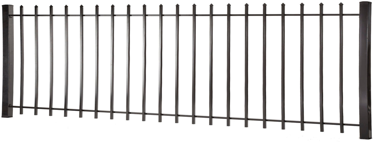 Lafayette 3-ft H x 8-ft W Black Steel Decorative Fence Panel