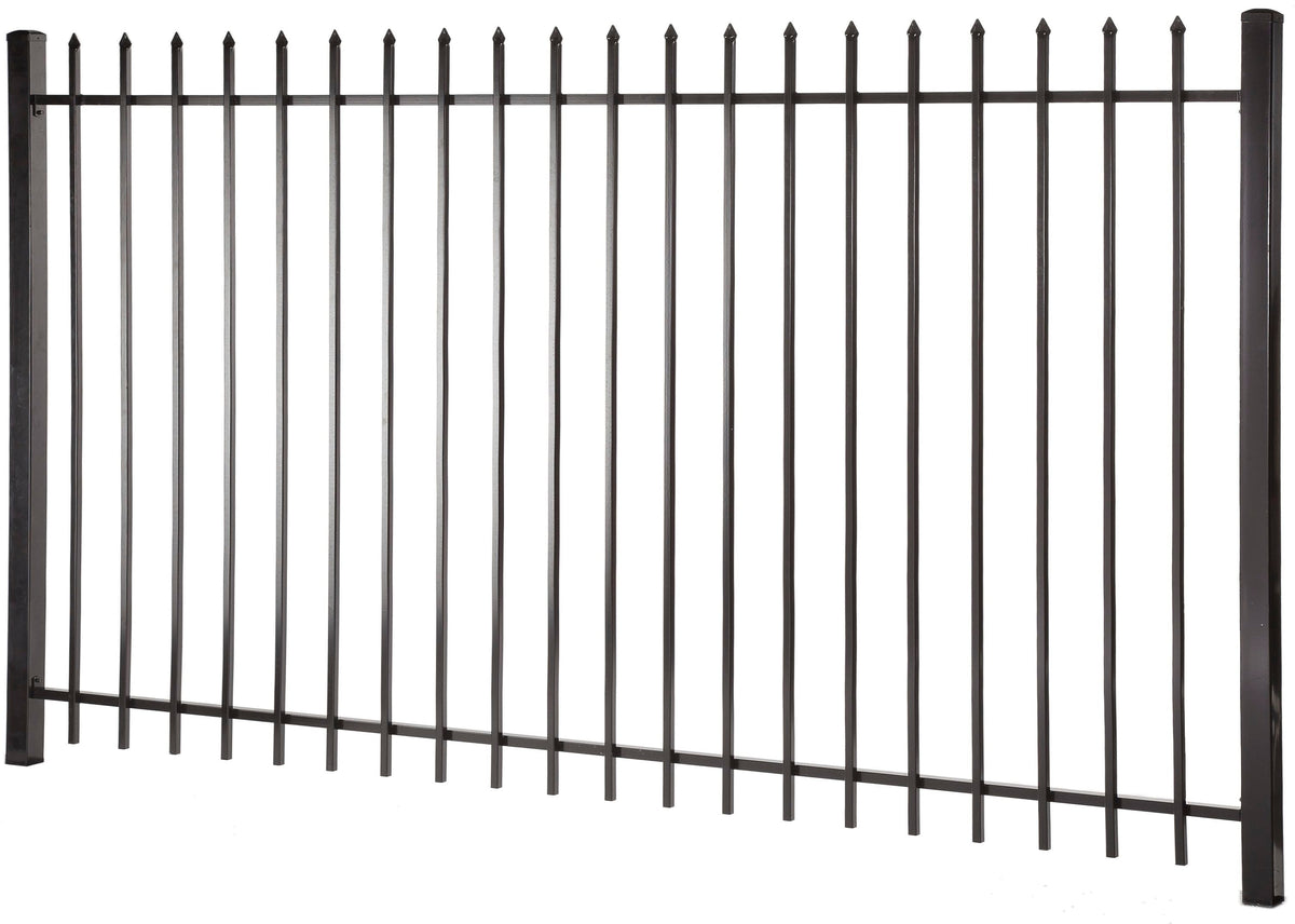 Lafayette 5-ft H x 8-ft W Black Steel Decorative Fence Panel
