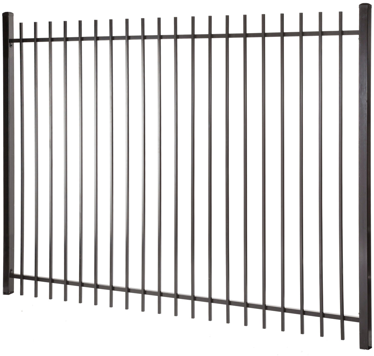 Kent 6-ft H x 8-ft W Black Steel Decorative Fence Panel