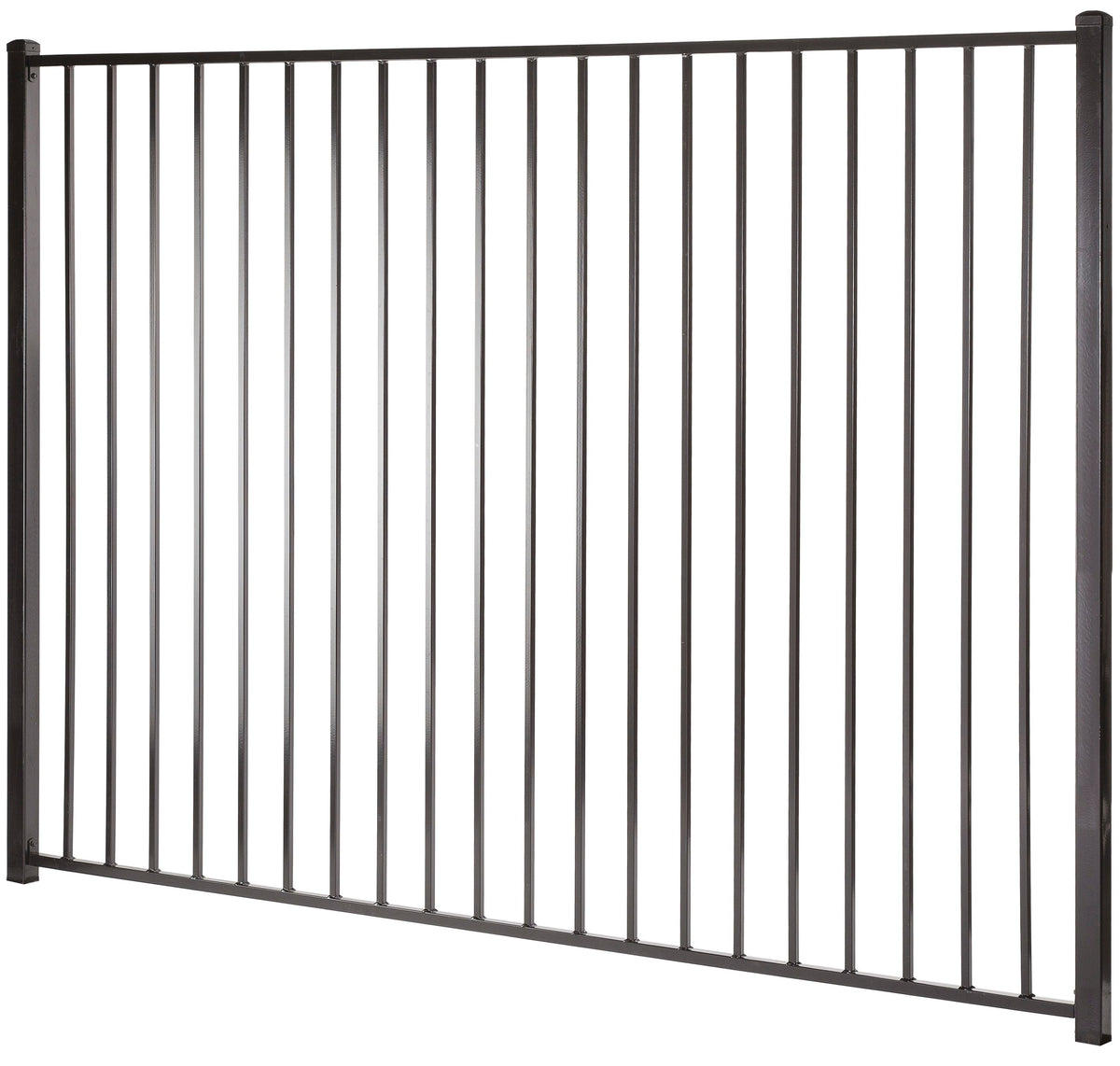 Monroe 6-ft H x 8-ft W Black Steel Decorative Fence Panel