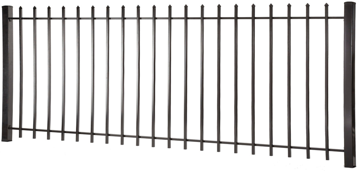 Lafayette 4-ft H x 8-ft W Black Steel Decorative Fence Panel