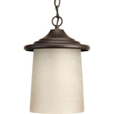 Progress Lighting Essential Antique Bronze Transitional Etched Glass Lantern Pendant Light, 8-in x 11.5-in