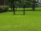 4-ft H x 4-ft W Vinyl Coated Vinyl-coated Steel Walk-thru Chain Link Fence Gate with Mesh Size 2-in