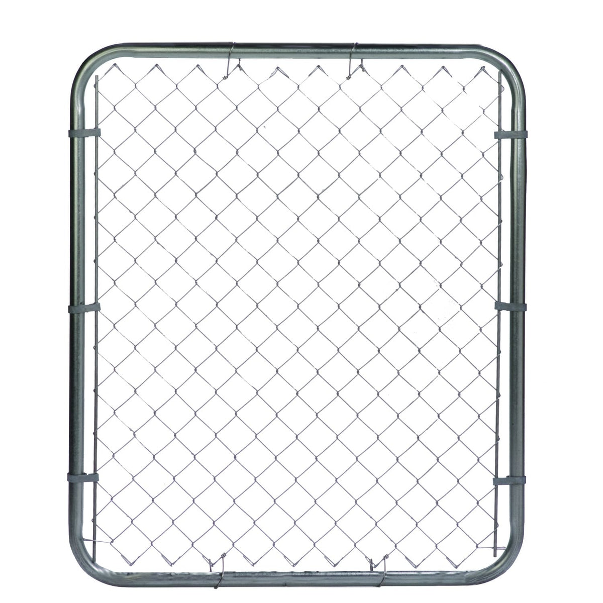 4-ft H x 3-1/2-ft W Galvanized Steel Walk-thru Chain Link Fence Gate with Mesh Size 2.375-in