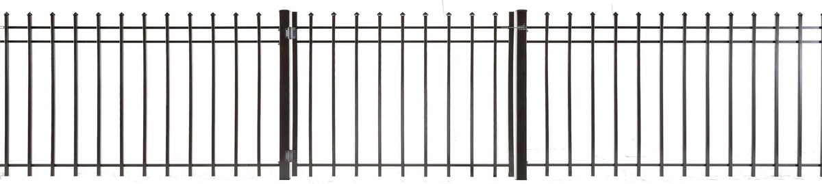 Lafayette 3-ft H x 4-ft W Powder Coated Vinyl-coated Steel Pressed-point Decorative Walk-thru Fence Gate