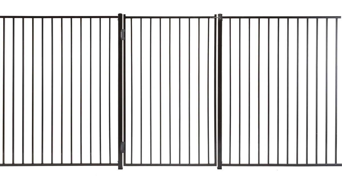 Monroe 6-ft H x 3-ft W Powder Coated Vinyl-coated Steel Flat-top Decorative Walk-thru Fence Gate