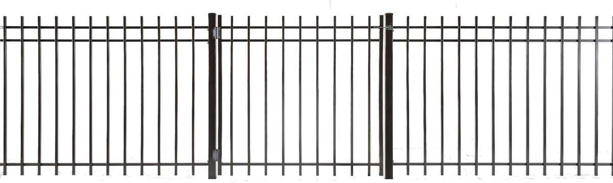 Kent 3-ft H x 4-ft W Powder Coated Vinyl-coated Steel Square-top Decorative Walk-thru Fence Gate