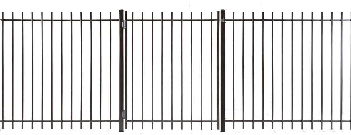 Kent 4-ft H x 3-ft W Powder Coated Vinyl-coated Steel Square-top Decorative Walk-thru Fence Gate