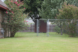 6-ft H x 3-1/2-ft W Galvanized Steel Walk-thru Chain Link Fence Gate with Mesh Size 2.375-in