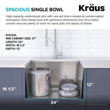 Kraus Stainless Steel Undermount Laundry Sink 18.5" x 24"