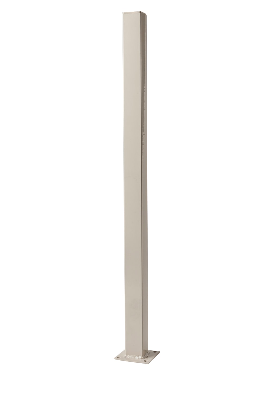 3-ft H x 2-in W Navajo White Galvanized Steel Decorative Universal Fence Post
