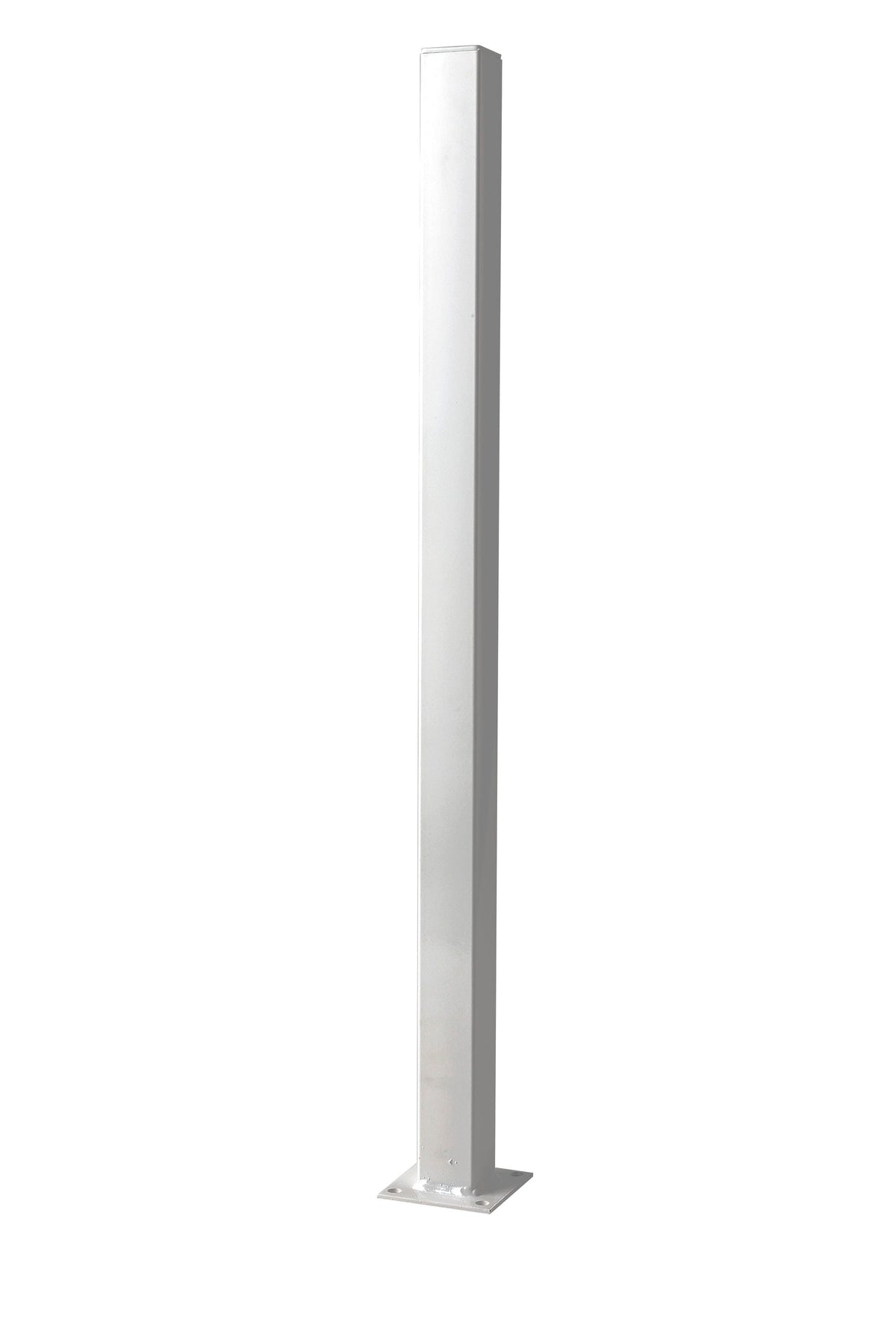 3-ft H x 2-in W White Galvanized Steel Decorative Universal Fence Post