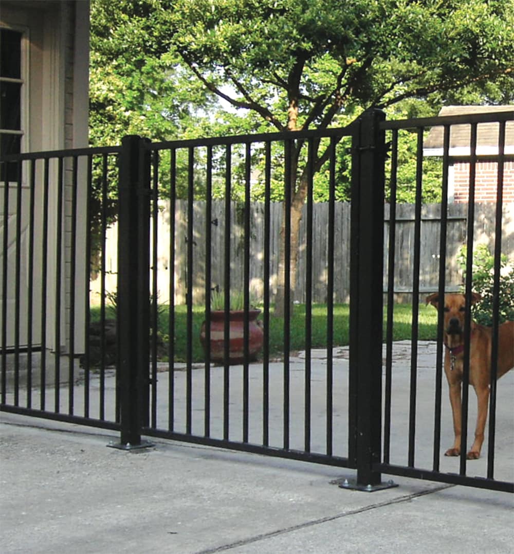 5-ft H x 2-in W Black Galvanized Steel Decorative Universal Fence Post