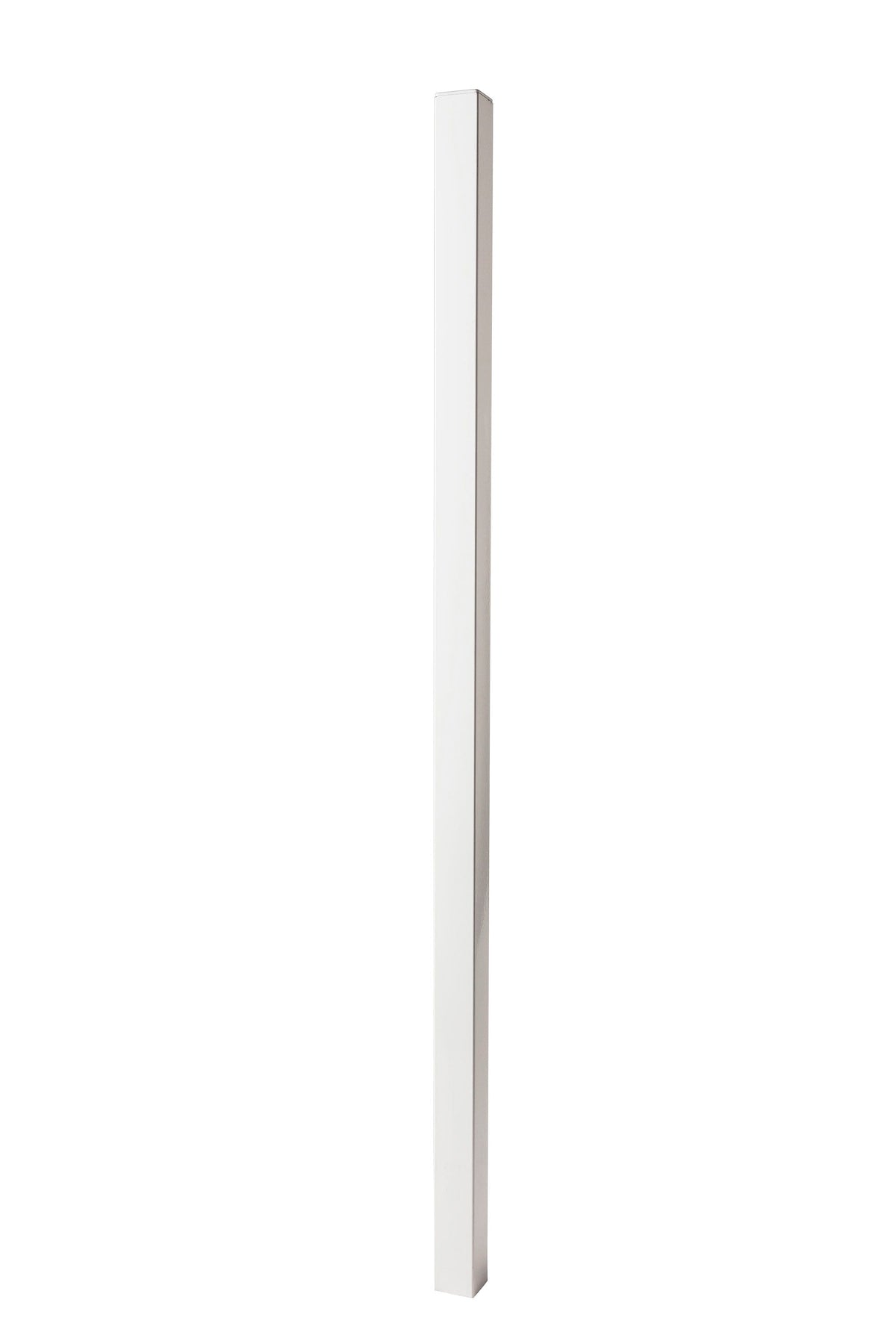 5-ft H x 2-in W White Galvanized Steel Decorative Universal Fence Post