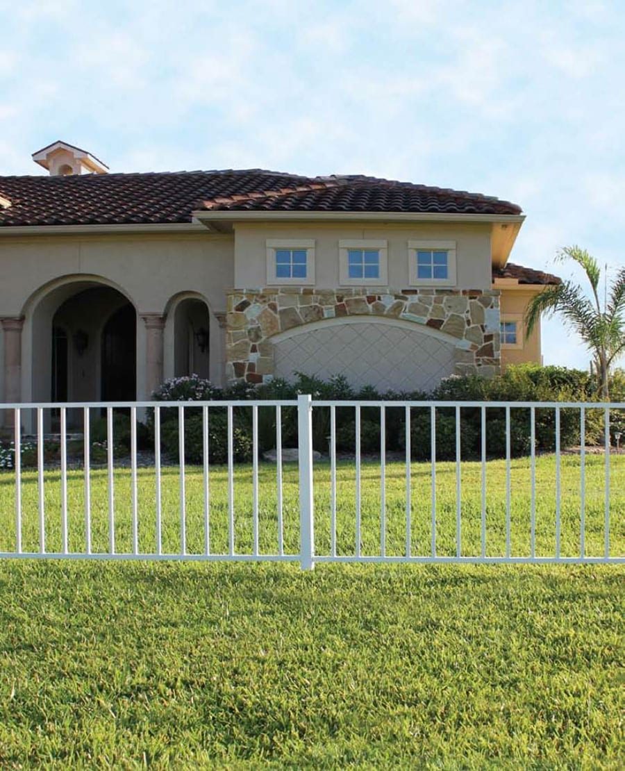 5-ft H x 2-in W White Galvanized Steel Decorative Universal Fence Post