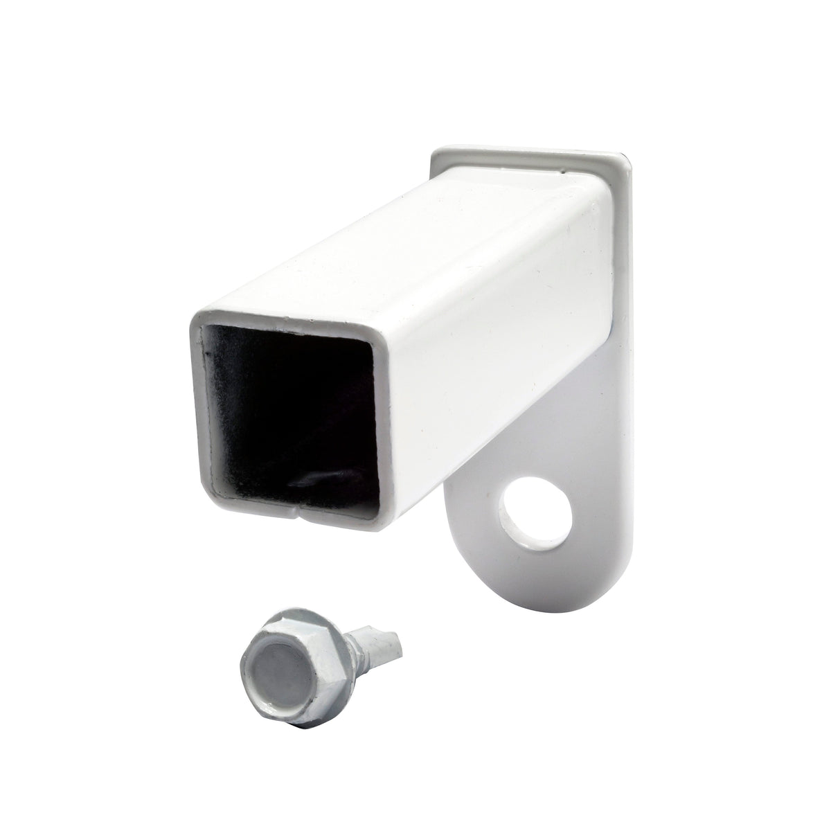 White Metal Fence Mounting Bracket For Metal Fence 4-Pack