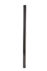 8-ft H x 2-in W Black Galvanized Steel Decorative Universal Fence Post