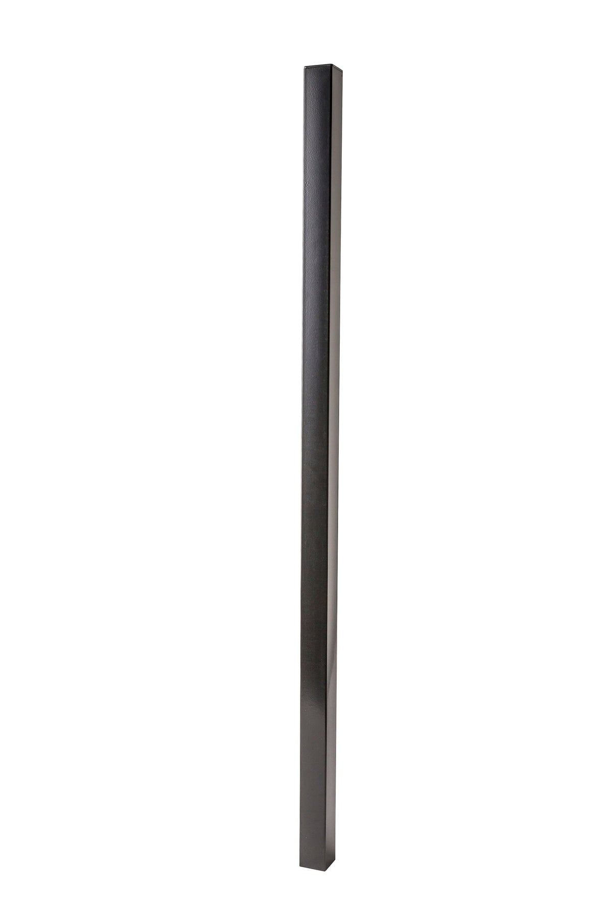6-ft H x 3-in W Black Galvanized Steel Decorative Universal Fence Post