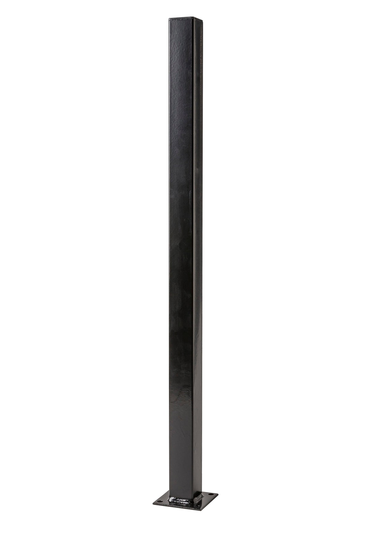3-ft H x 2-in W Black Galvanized Steel Decorative Universal Fence Post