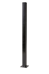 3-ft H x 2-in W Black Galvanized Steel Decorative Universal Fence Post