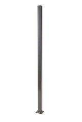 5-ft H x 2-in W Black Galvanized Steel Decorative Universal Fence Post
