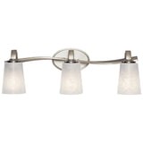 Kichler Oxby 24.5-in 3-Light Brushed Nickel Modern/Contemporary Vanity Light
