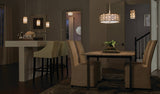Kichler Sabine Brushed Nickel Modern/Contemporary Etched Glass Cylinder Pendant Light