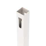 Freedom Emblem 8-ft H x 5-in W White Vinyl Line Fence Post (Assembled)