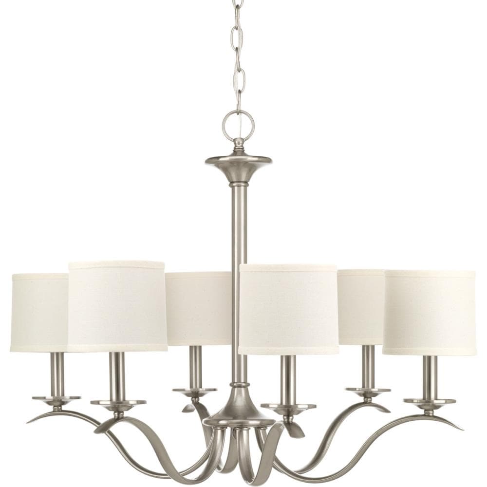 Progress Lighting Inspire 6-Light Brushed Gray Modern/Contemporary Chandelier