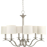Progress Lighting Inspire 6-Light Brushed Gray Modern/Contemporary Chandelier