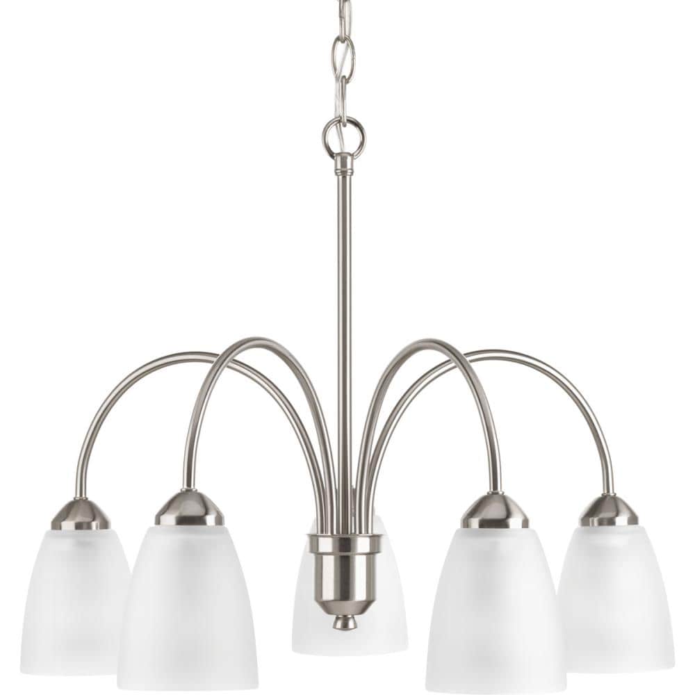 Progress Lighting Gather 5-Light Brushed Gray Modern/Contemporary Chandelier