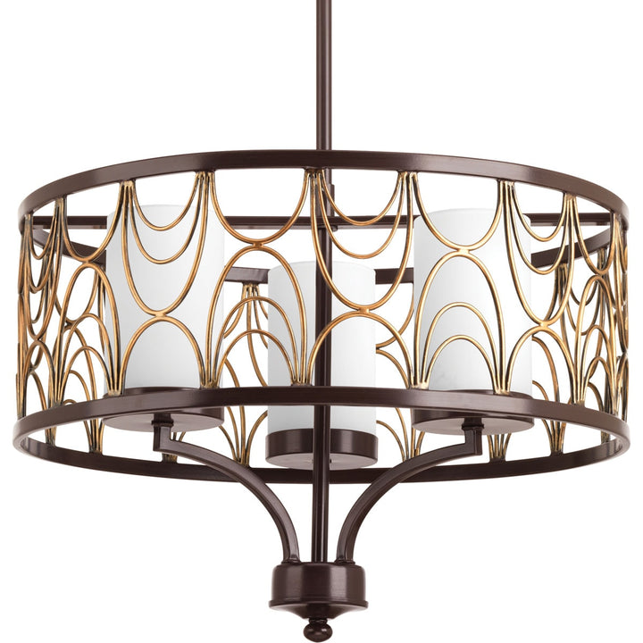 Progress Lighting Cirrine 3-Light Antique Bronze Transitional Chandelier