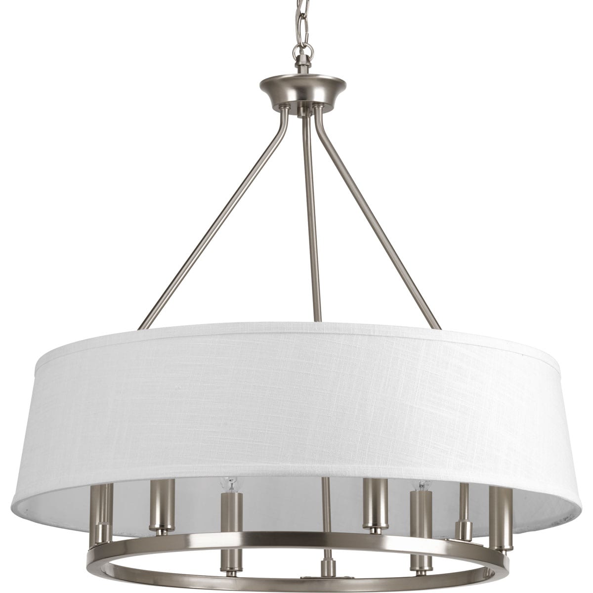 Progress Lighting Cherish 6-Light Brushed Gray Modern/Contemporary Chandelier
