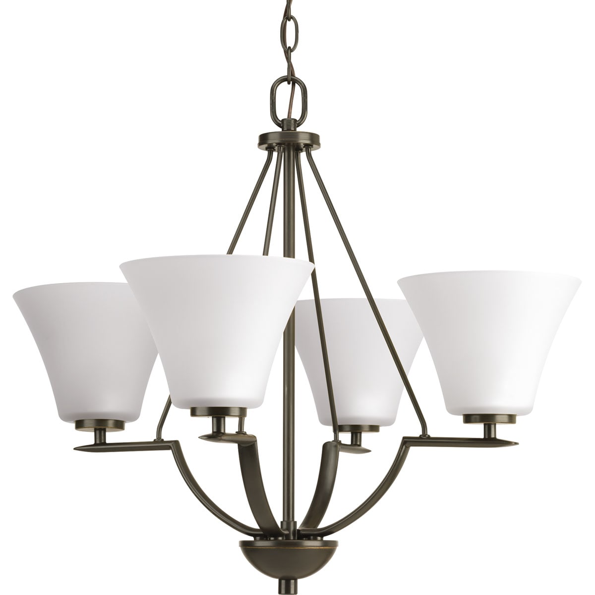 Progress Lighting Bravo 4-Light Antique Bronze Transitional Chandelier
